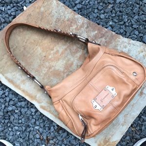 {B. Makowsky} “Butter" Leather Tan Shoulder Bag